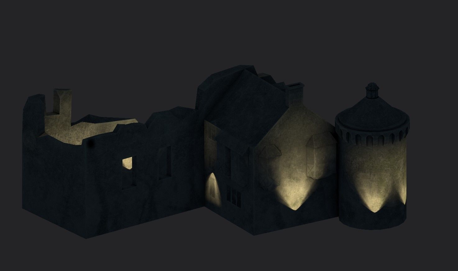 Scotney Castle Low-poly 3D model_19