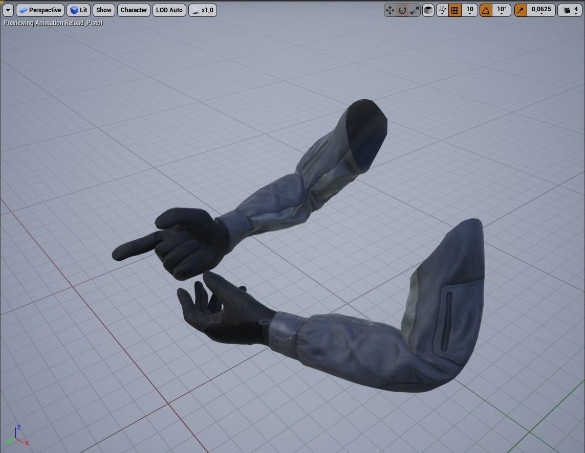 FPS Hands Low-poly 3D model_32