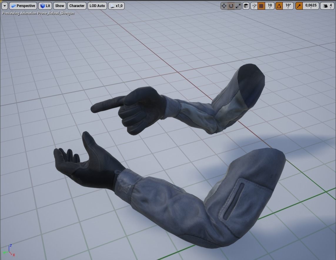 FPS Hands Low-poly 3D model_29