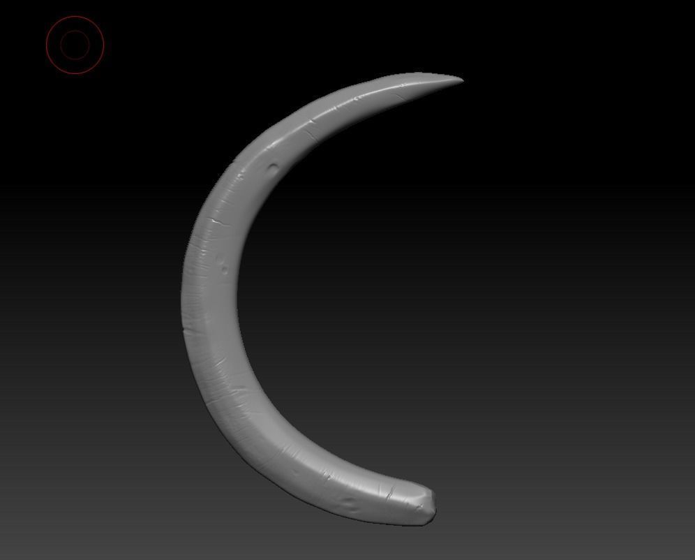 Boar Tusk - Game Ready Low-poly 3D model_9