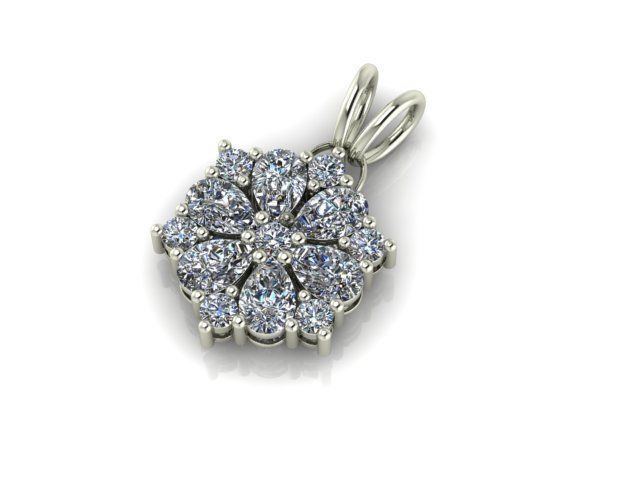 FLOWER PENDANT 3D print model_1