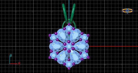FLOWER PENDANT 3D print model_3
