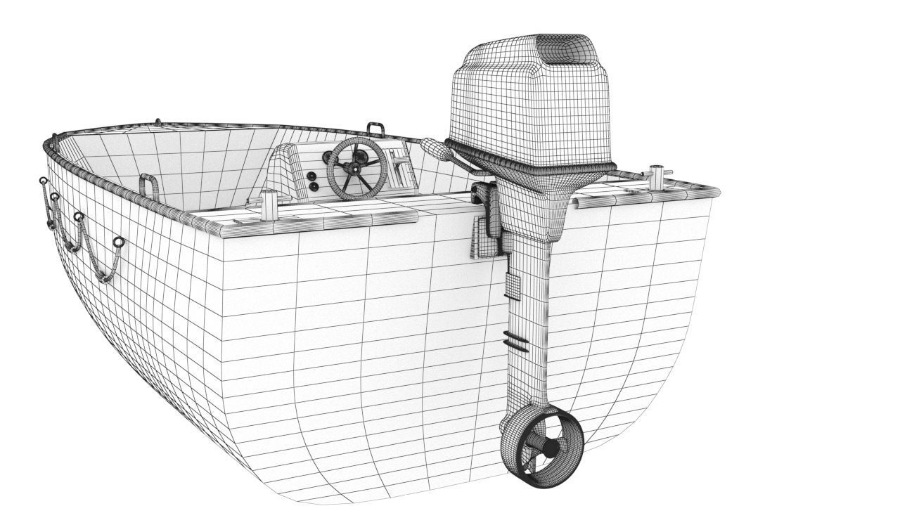 Bulk cargo vessel Low-poly 3D model_19