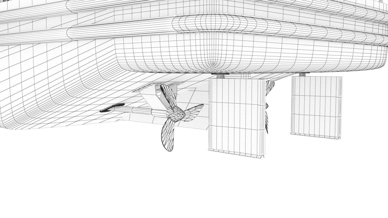 Bulk cargo vessel Low-poly 3D model_15
