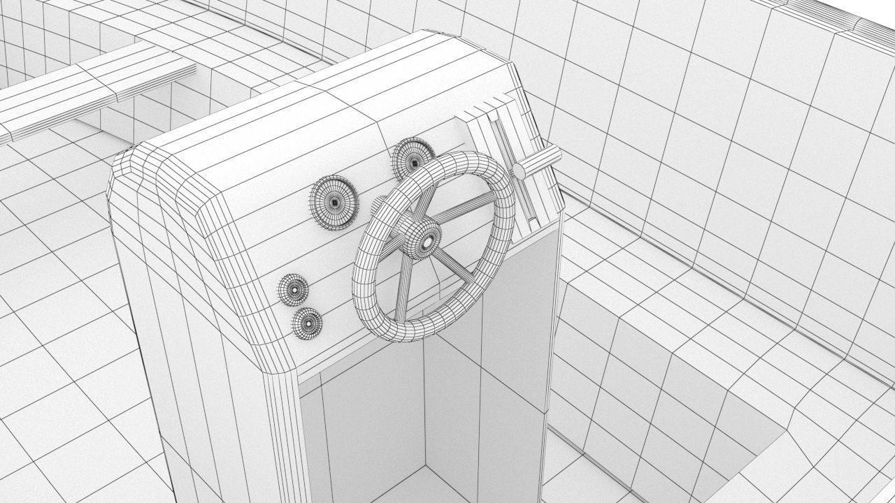 Bulk cargo vessel Low-poly 3D model_21