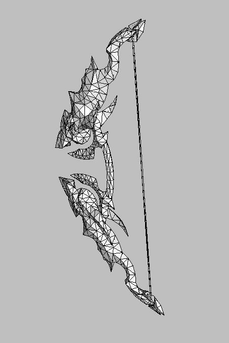 Bow Weapon 3D model_14