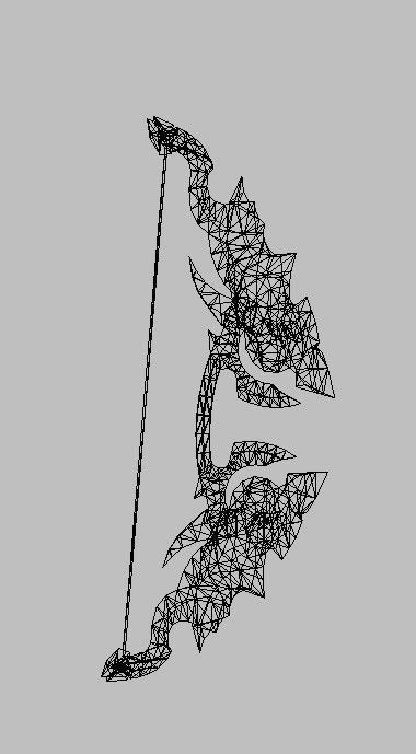 Bow Weapon 3D model_28