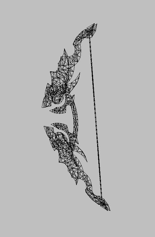 Bow Weapon 3D model_22