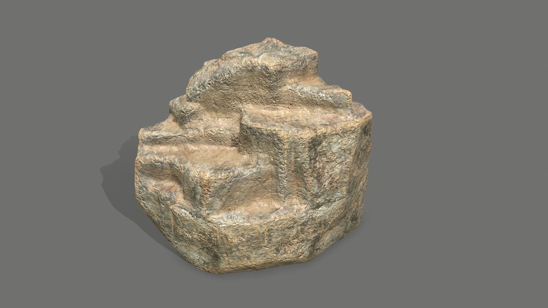 Rock Set Low-poly 3D model_6