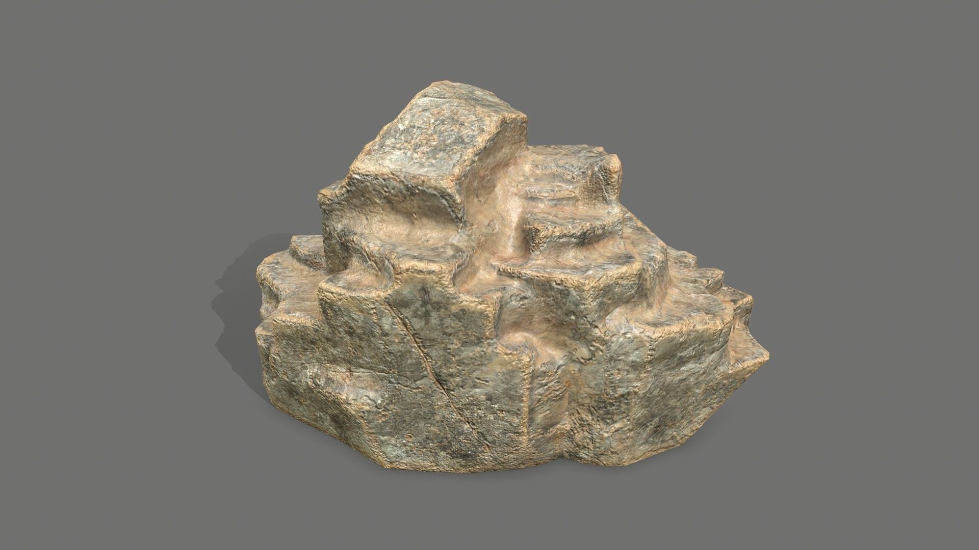 Rock Set Low-poly 3D model_9