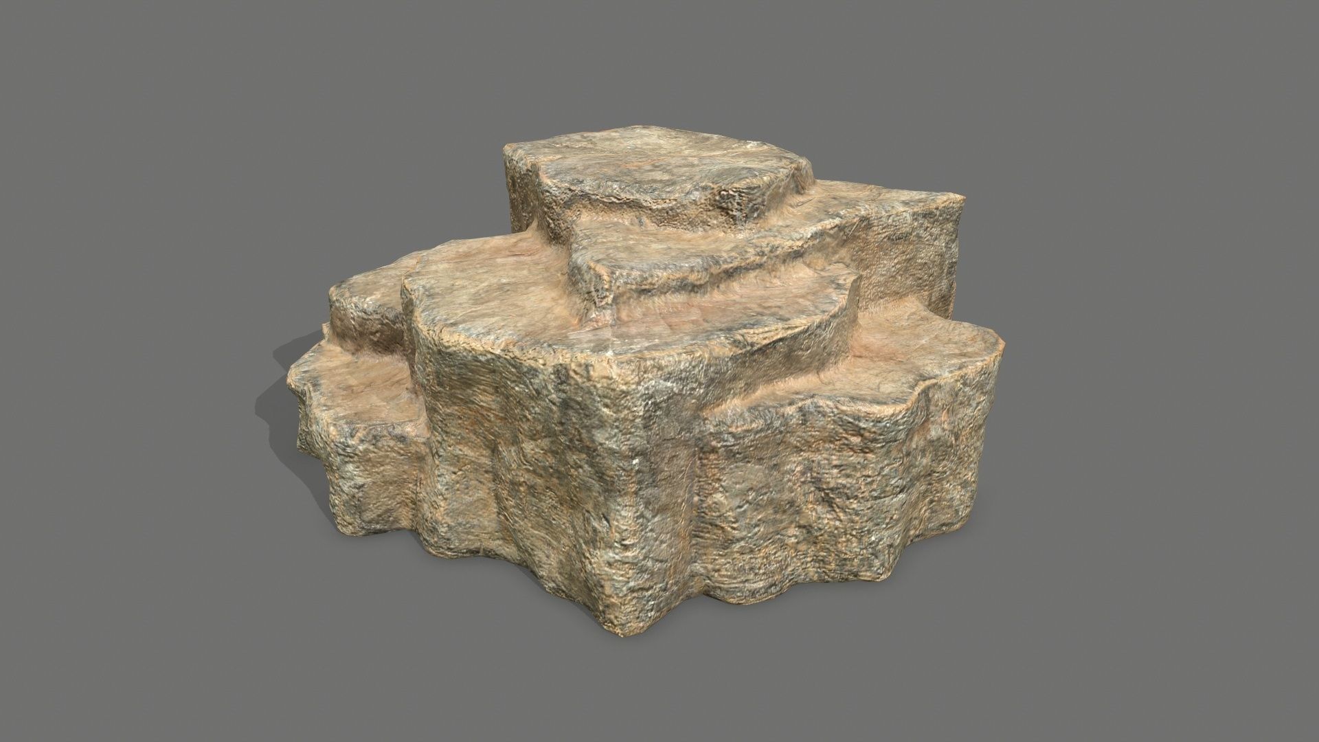 Rock Set Low-poly 3D model_4