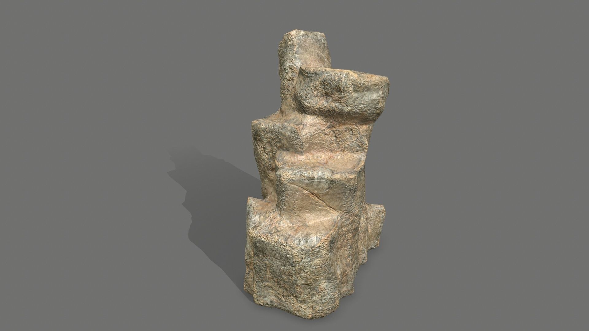 Rock Set Low-poly 3D model_16