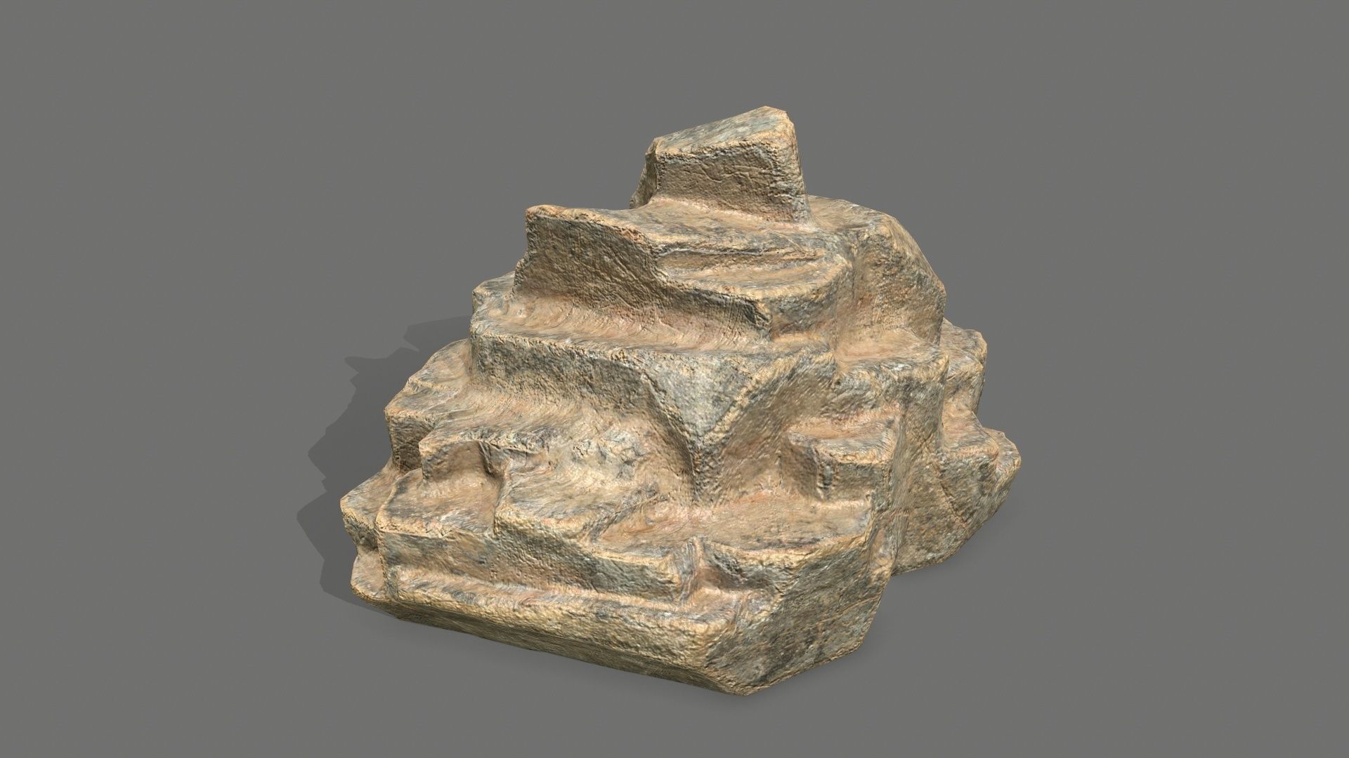 Rock Set Low-poly 3D model_8