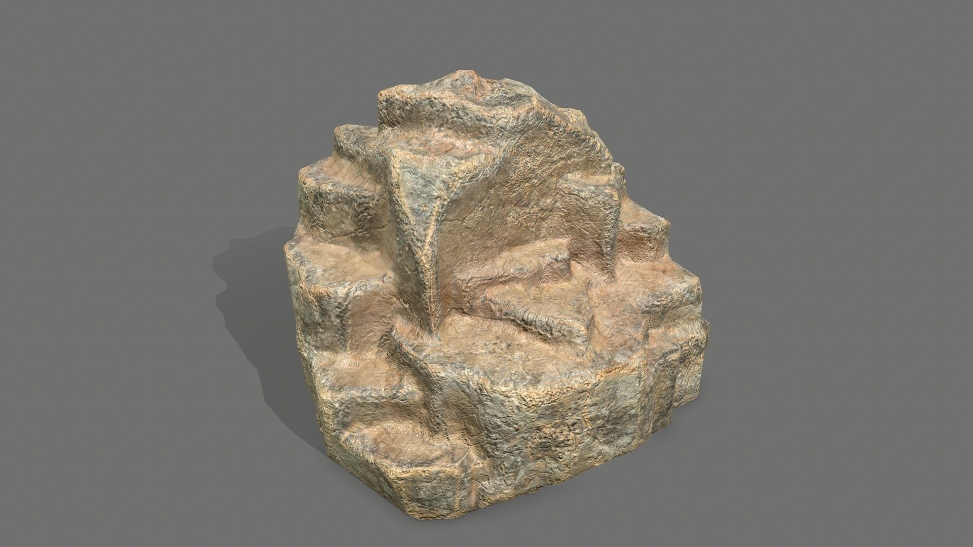 Rock Set Low-poly 3D model_5