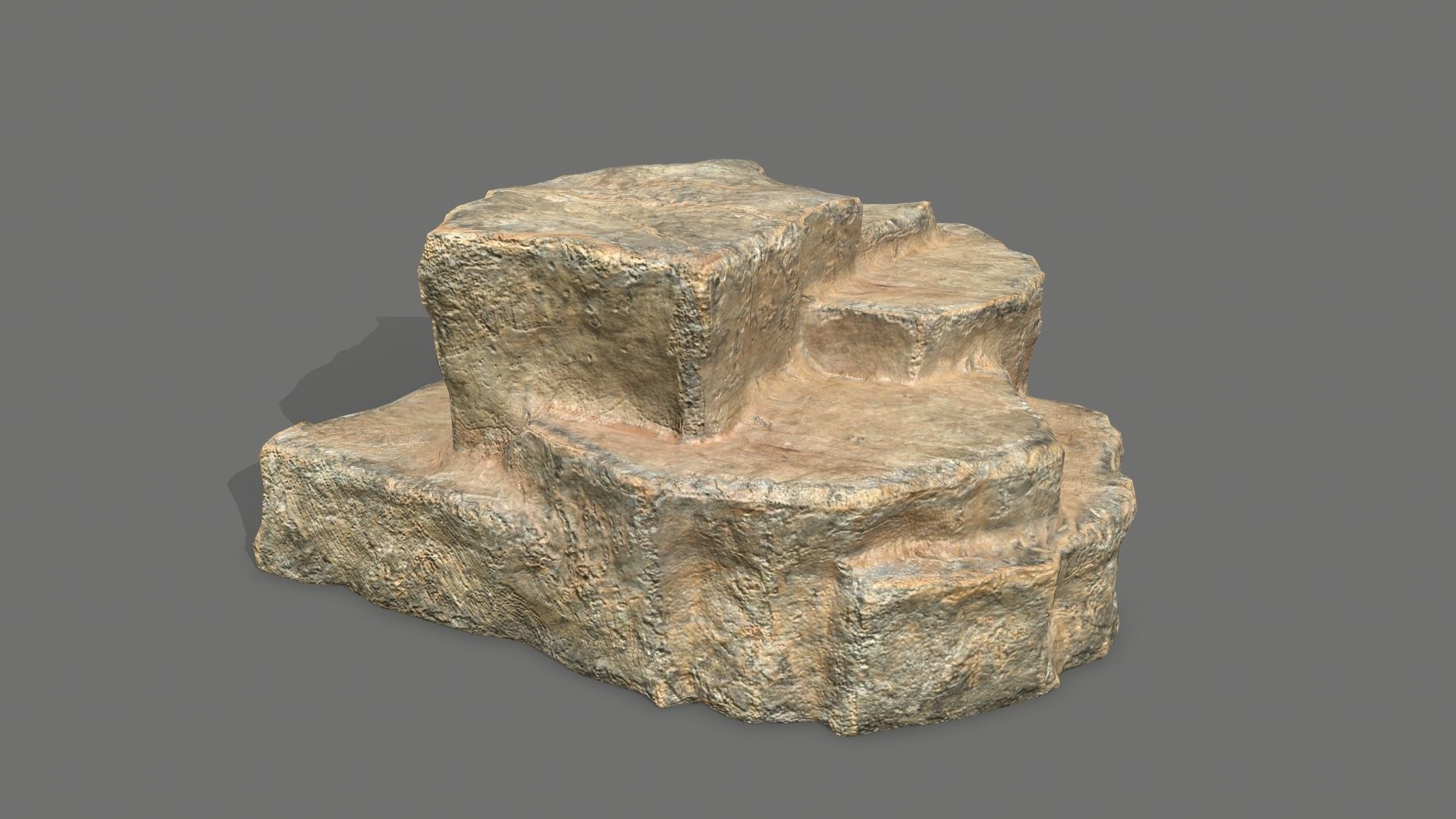 Rock Set Low-poly 3D model_2