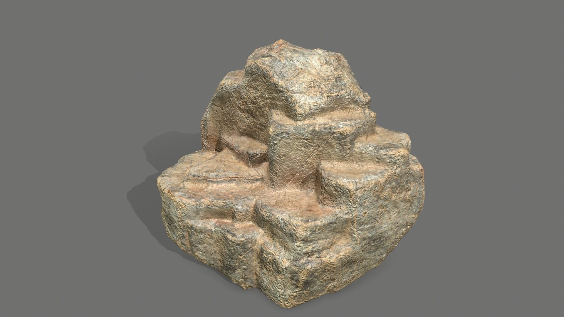 Rock Set Low-poly 3D model_7