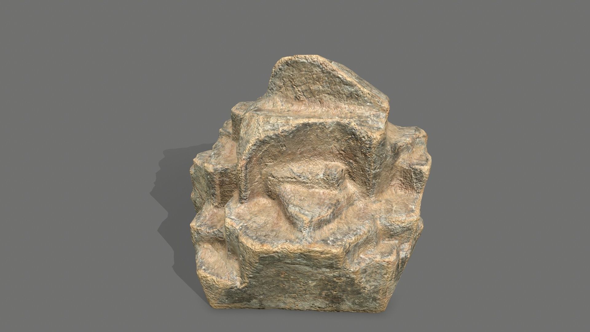 Rock Set Low-poly 3D model_10