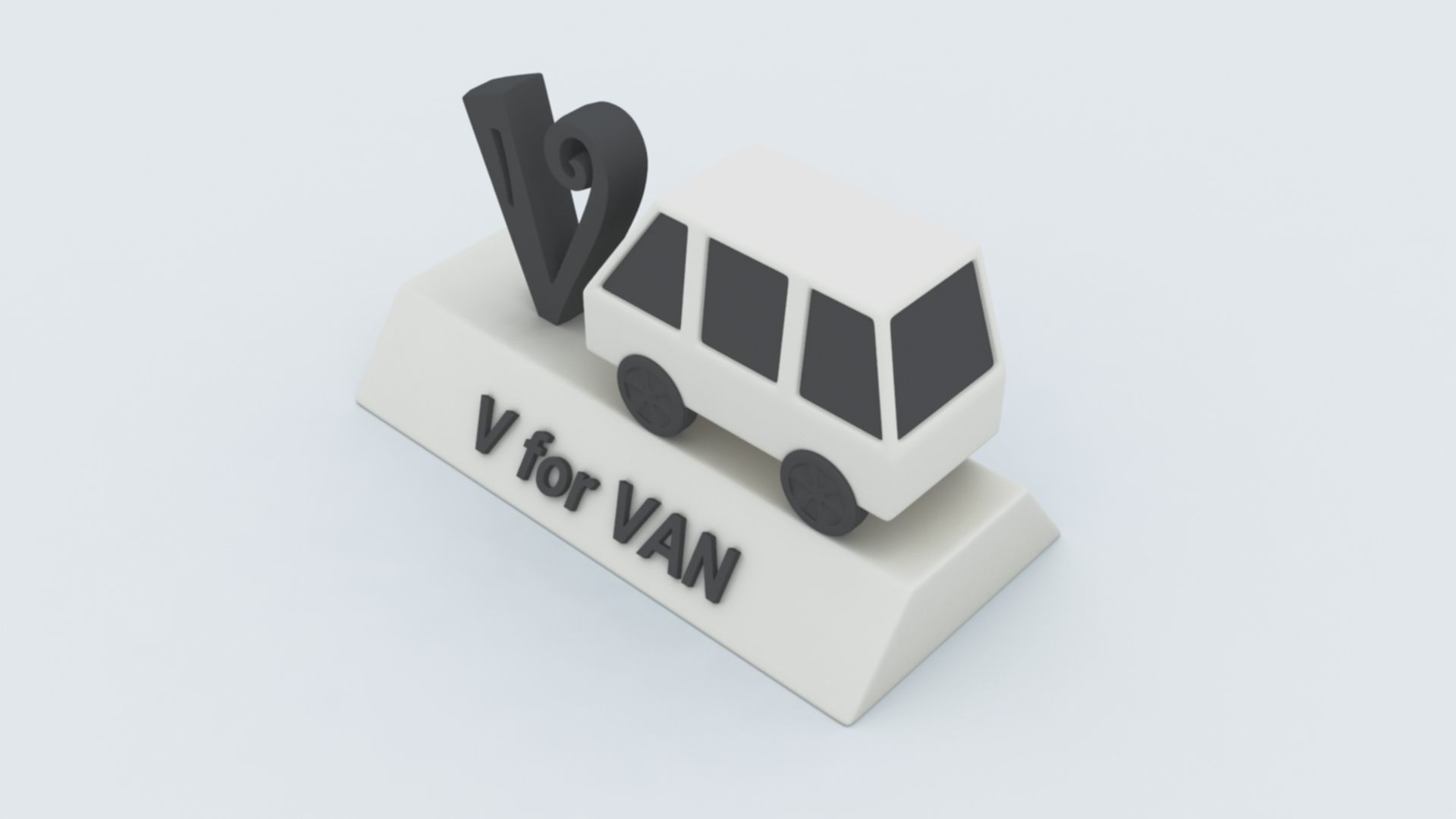 V for Van 3D print model_3