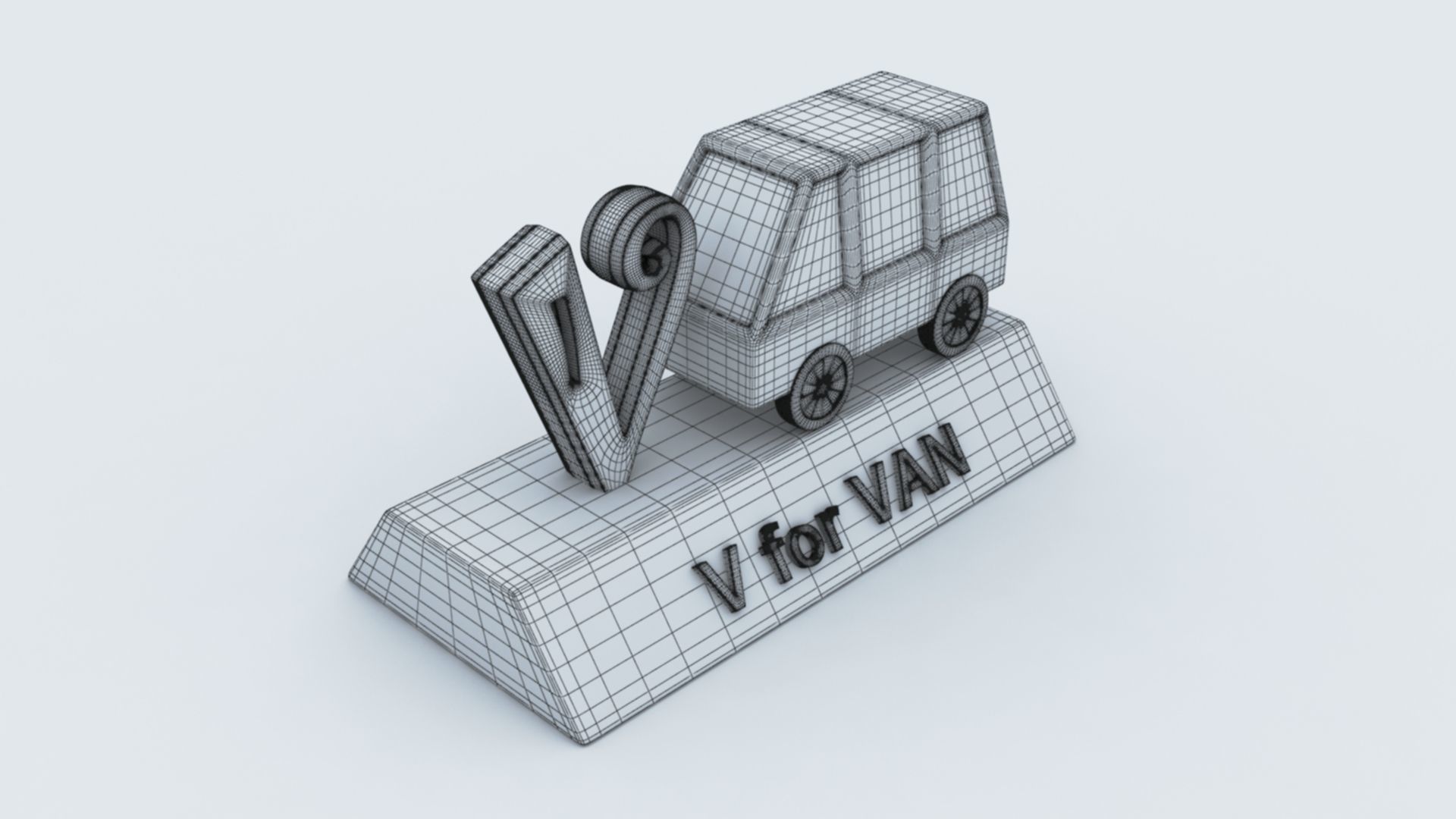 V for Van 3D print model_6
