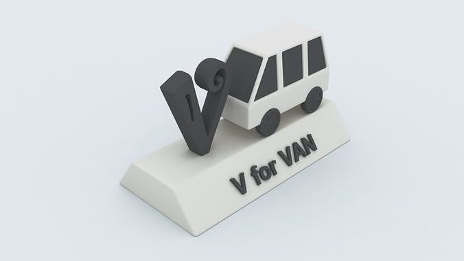 V for Van 3D print model