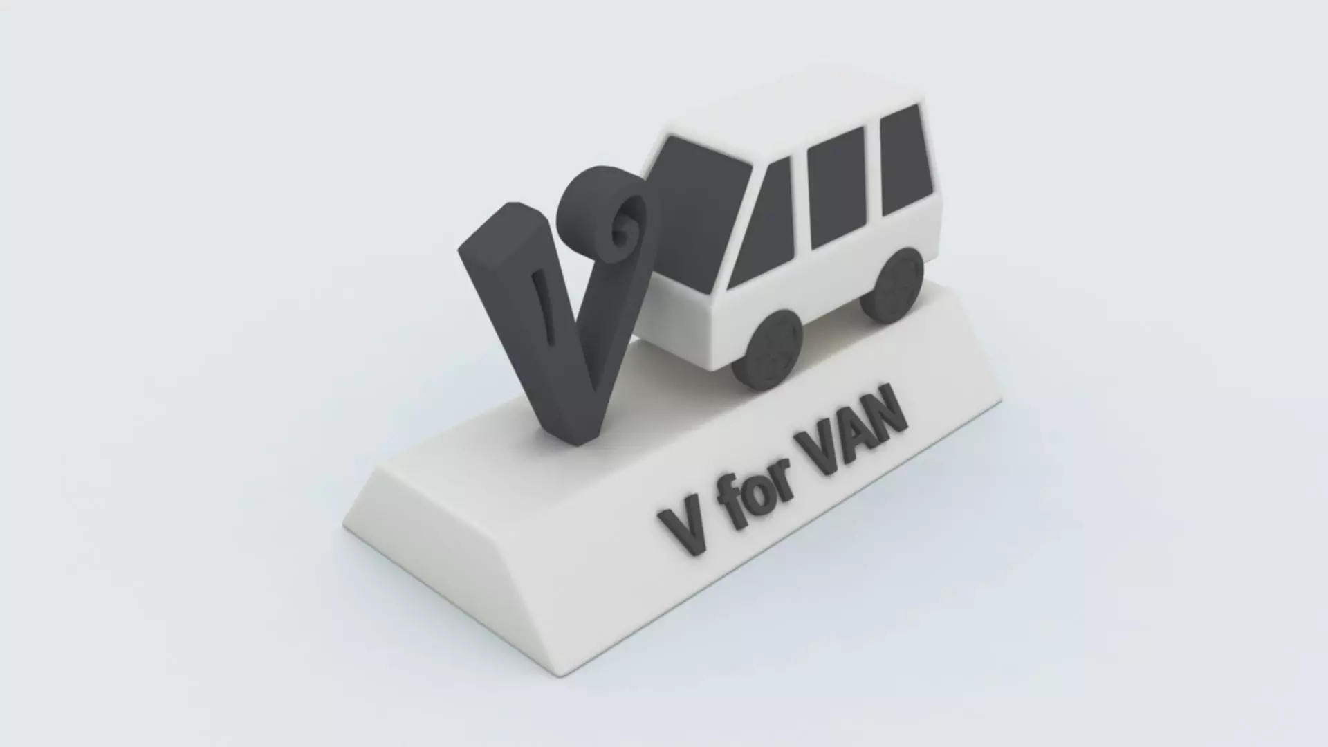 V for Van 3D print model_0