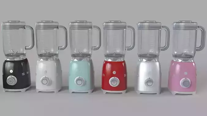Smeg Retro Blender Set Of 6 3D model Smeg Retro Blender Set Of 6 3D model