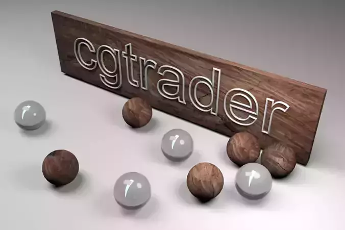 CG Trader 3D Text Model Free low-poly 3D model
