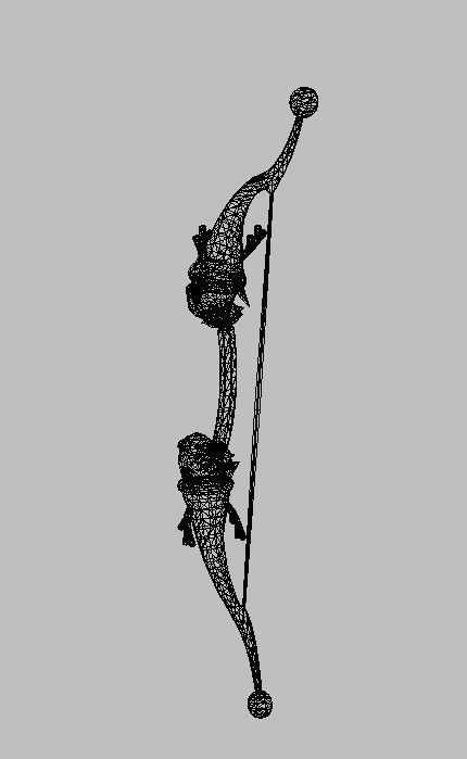 Bow Weapon 3D model_5
