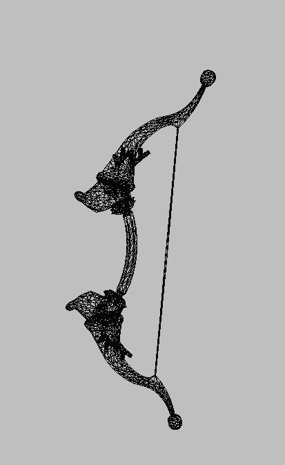 Bow Weapon 3D model_28