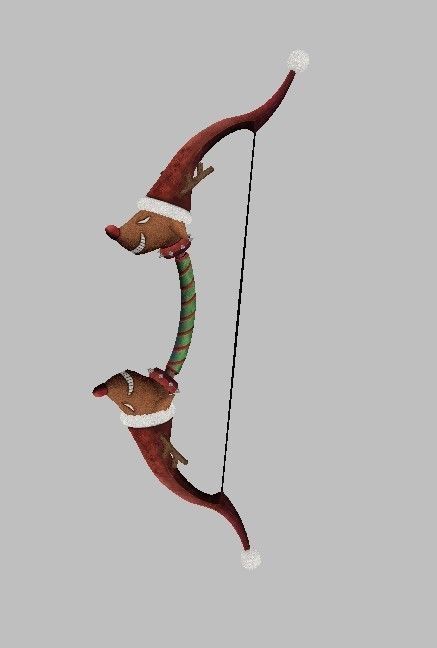 Bow Weapon 3D model_13