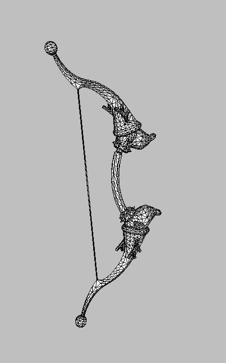 Bow Weapon 3D model_34