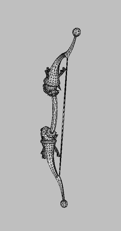 Bow Weapon 3D model_9