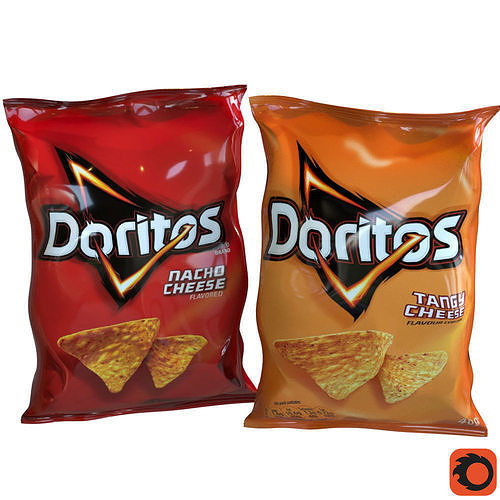 Doritos Chips Food Packaging Pack v1 3D model