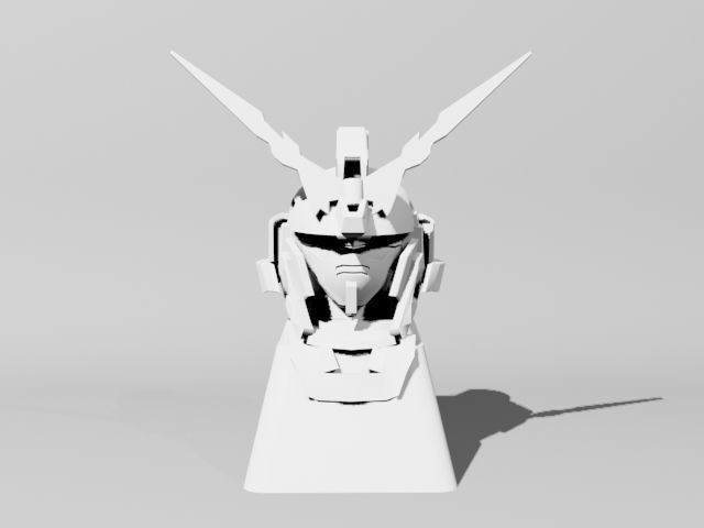 Unicorn Gundam keycap 3D print model_1