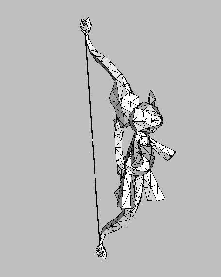 Bow Weapon 3D model_18