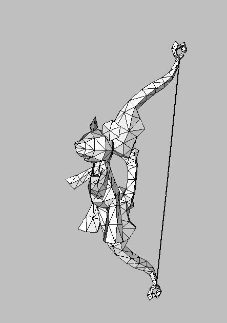 Bow Weapon 3D model_24