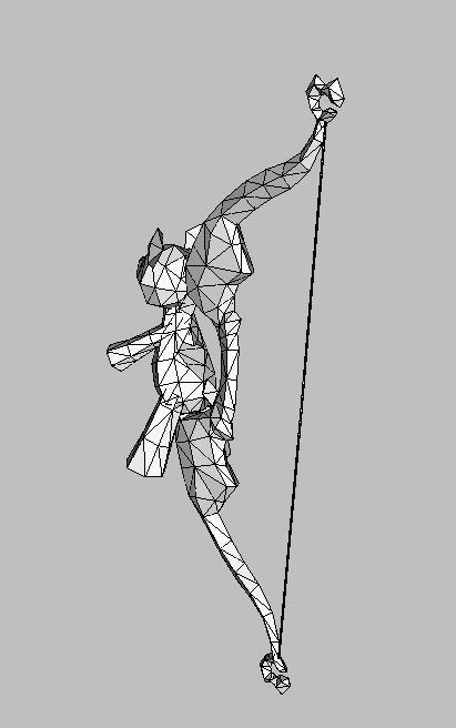 Bow Weapon 3D model_9