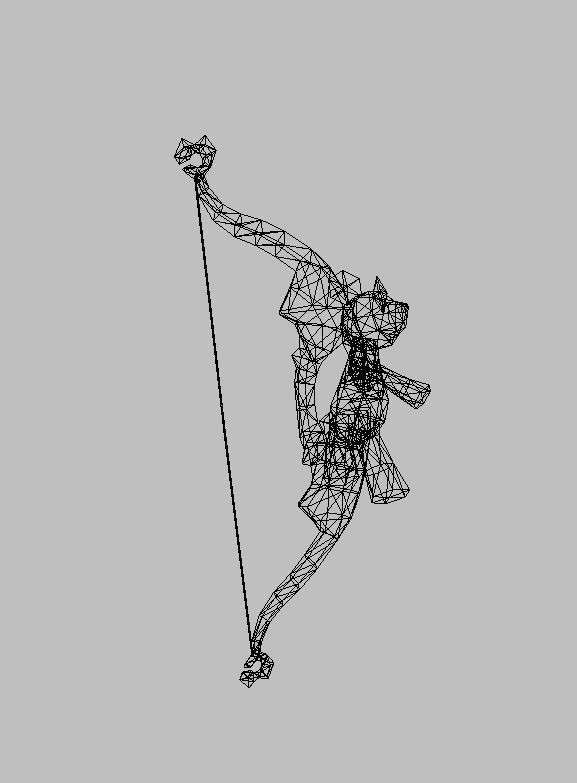 Bow Weapon 3D model_6