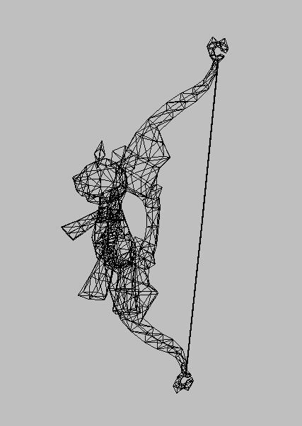 Bow Weapon 3D model_4