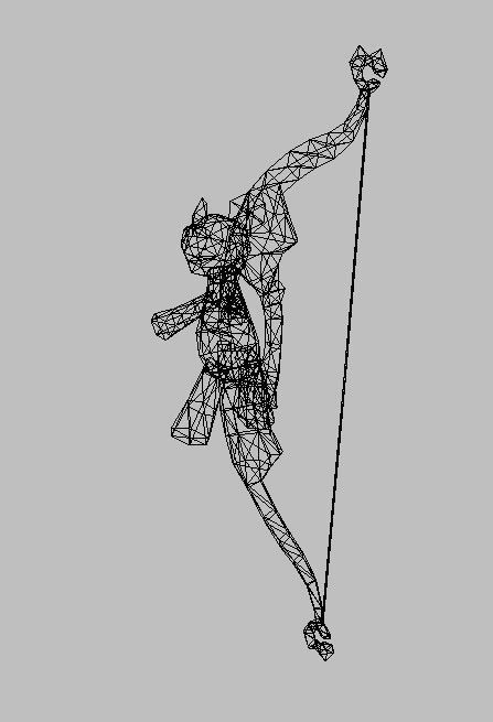 Bow Weapon 3D model_5