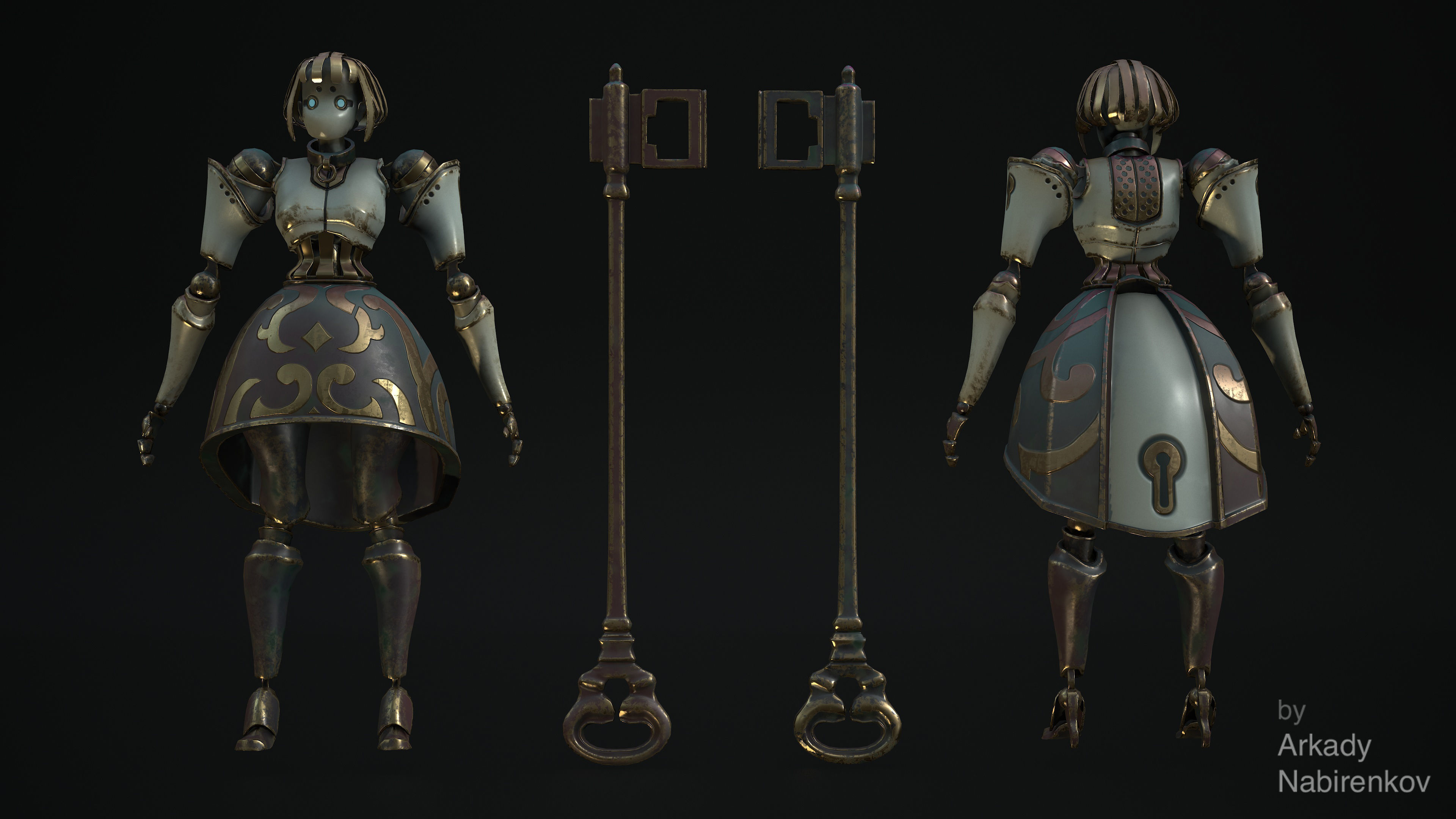 Sirena the Housekeeper Low-poly 3D model_2