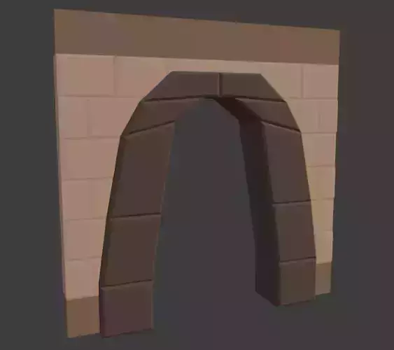 Doorway side of brick wall