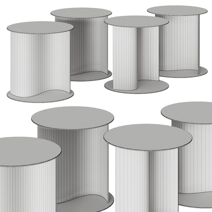 HIRO YIN and YANG Coffee Tables 3D model_1