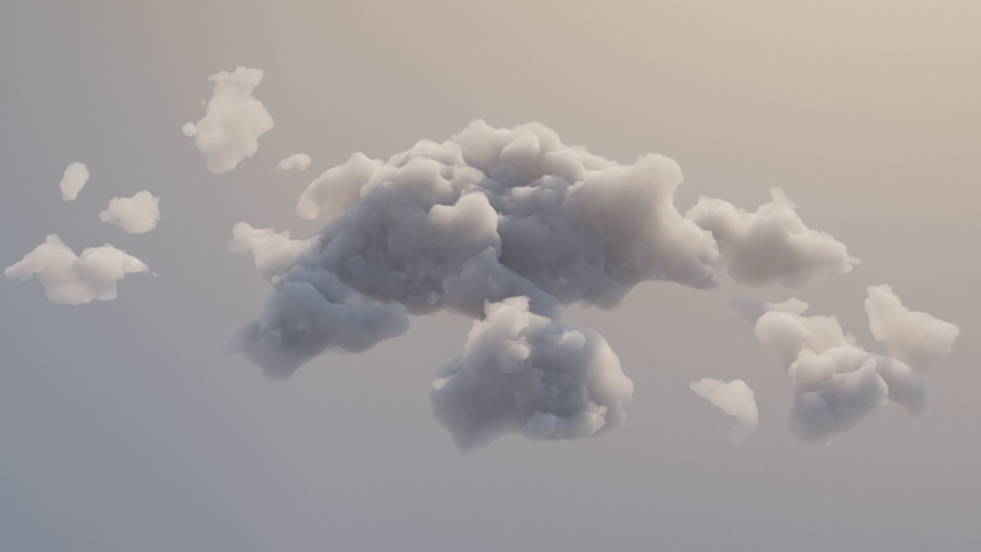 Cloud Polygon Blender 1 Free 3D model_0