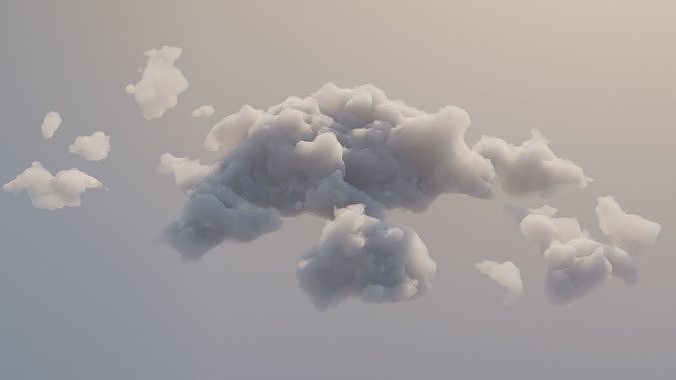 Cloud Polygon Blender 1 Free 3D model