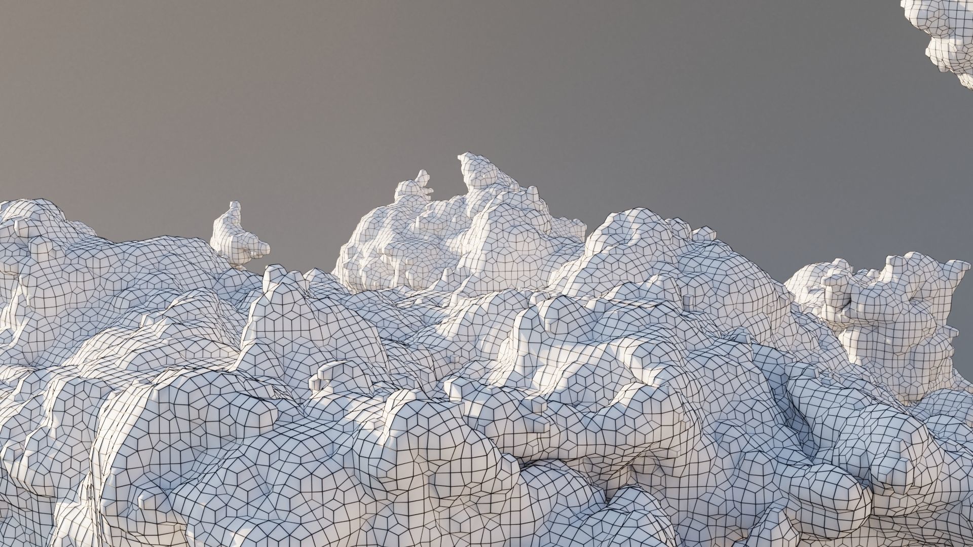 Cloud Polygon Blender 1 Free 3D model_8