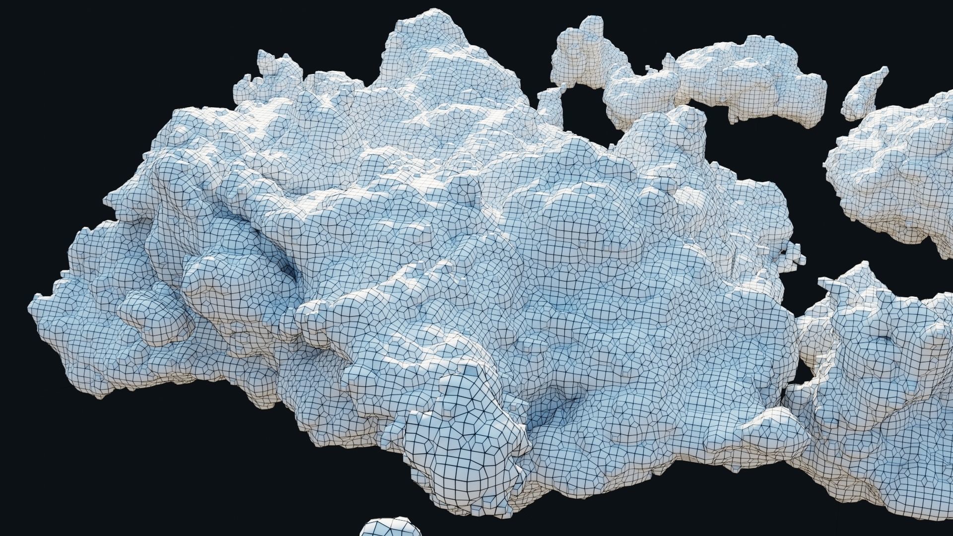 Cloud Polygon Blender 1 Free 3D model_10