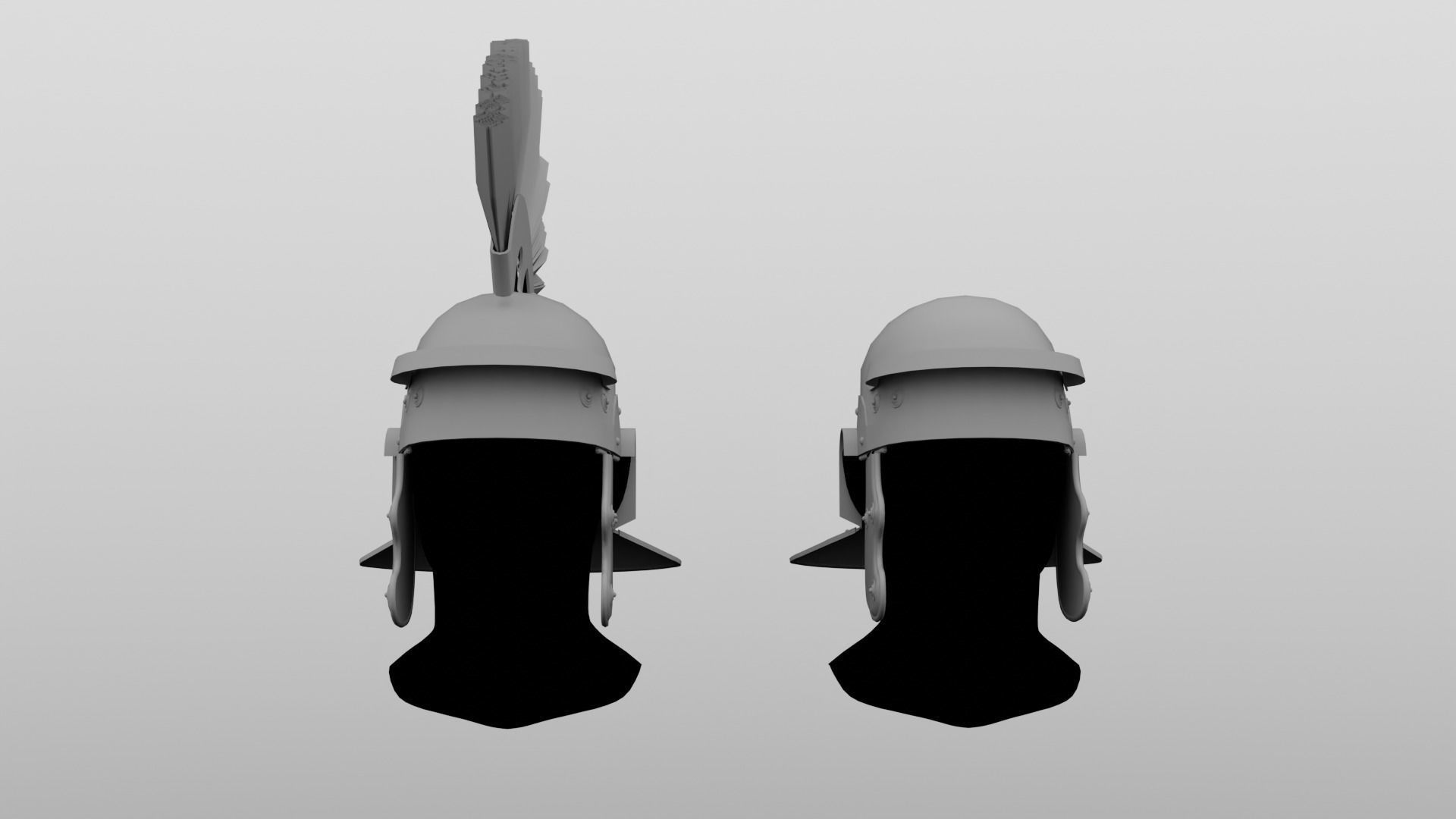 Roman Helmet LowPoly Low-poly 3D model_7