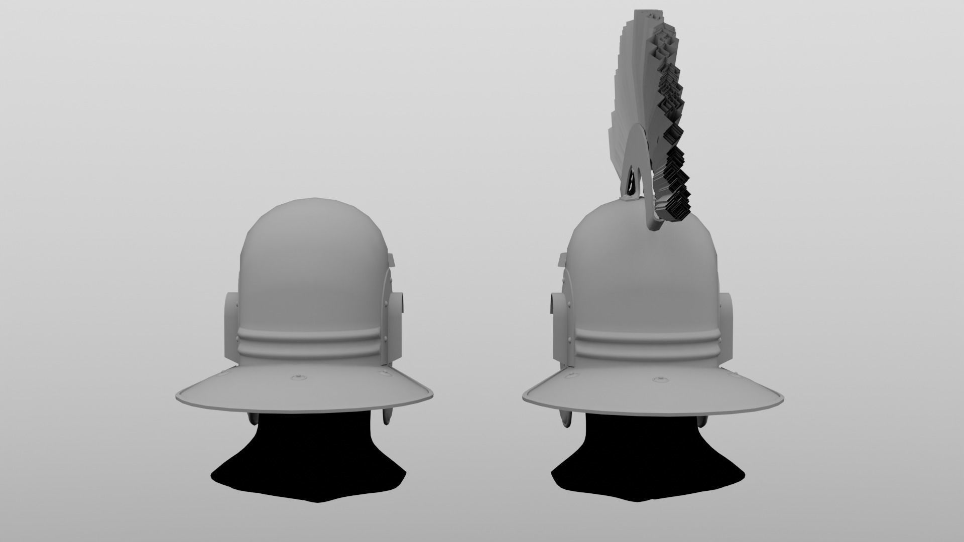 Roman Helmet LowPoly Low-poly 3D model_9