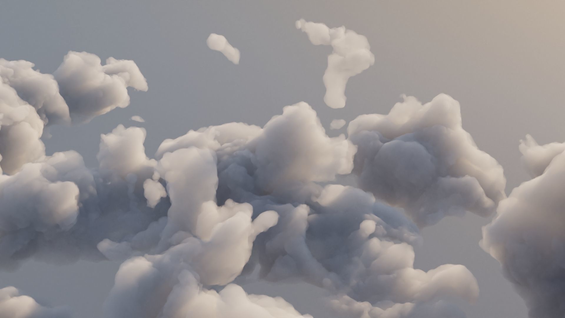 Cloud Polygon Blender 2 3D model_3